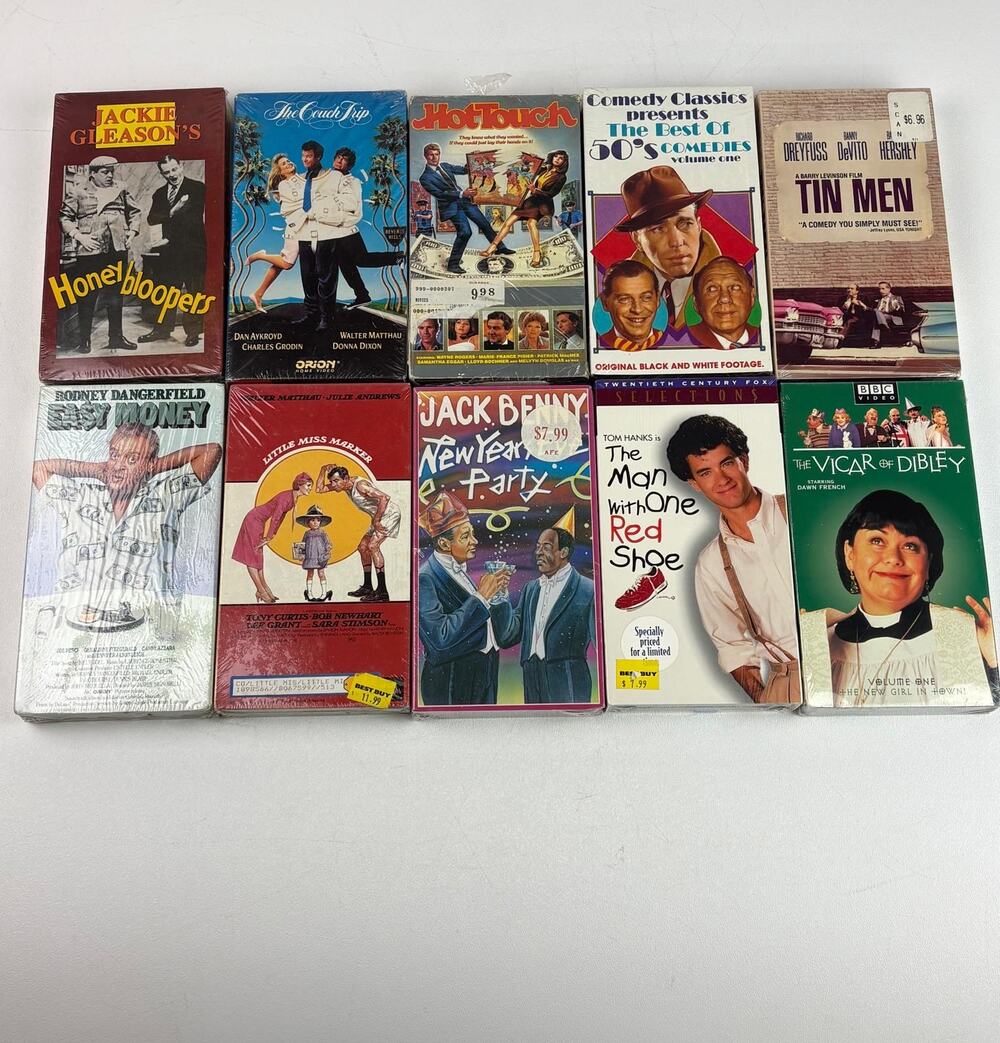 NOS Vintage 80s 90s Crime Comedy Christmas Classics Sealed VHS Lot of 10